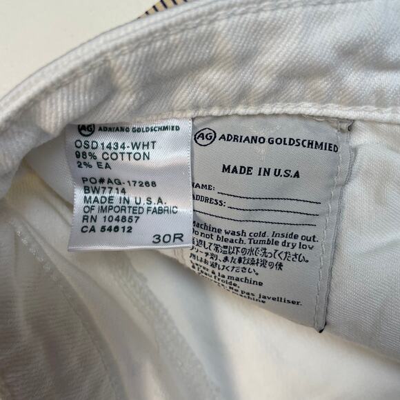 ADRIANO GOLDSCHMIED The Prima Mid Rise Cigarette White Size 30 - Picture 4 of 8